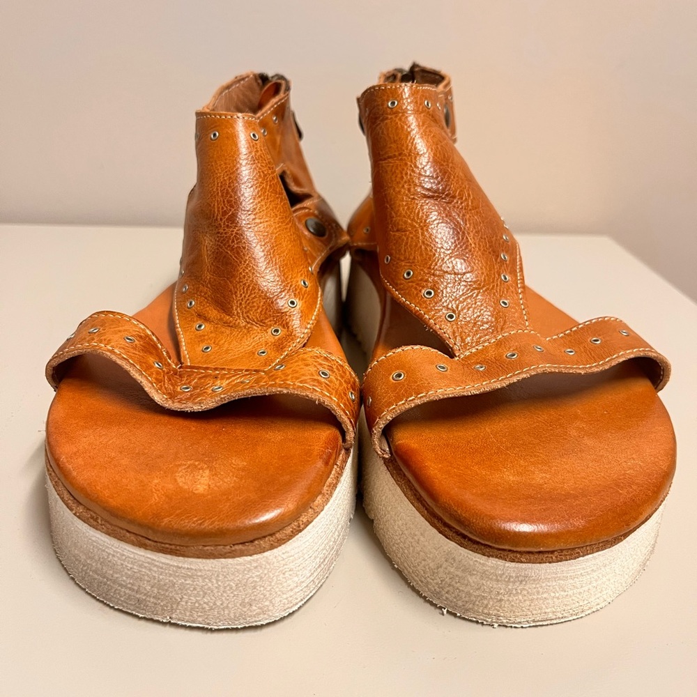 Bed Stu Soni Platform Leather Sandals Sz.9 - Picture 4 of 11